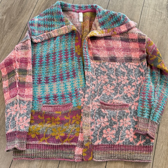 Anthropologie x Daily Practice The Redwood Jacket Patchwork Open Cardigan - Picture 11 of 12